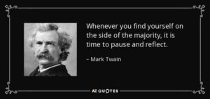 Mark Twain Quote on majority